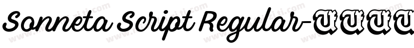Sonneta Script Regular字体转换